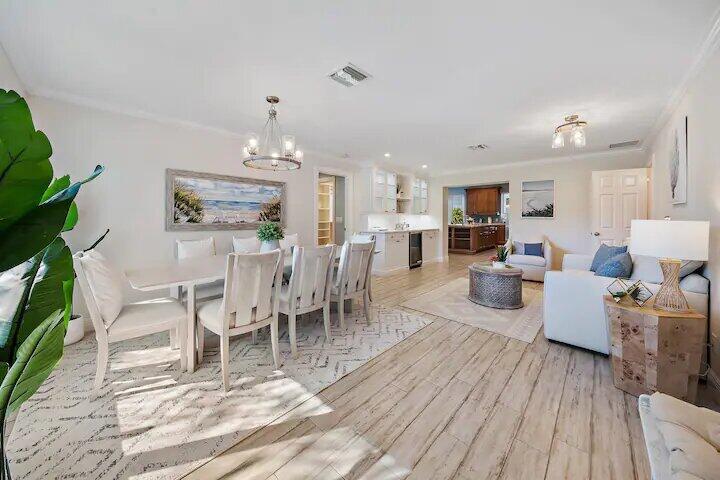 Welcome to this renovated, split floor-plan home, available for rent, located in a quite upscale and one of Florida's most desirable beach towns. This fully renovated home features four spacious and comfortable bedrooms, spacious master suite with two walk in closets, a laundry room with full size washer and dryer, private two car garage, heated pool and a full sized kitchen equipped and ready for your next home cooked meal. The price is from $300 to $1100 per night depending on the time of the year and the length of your stay. Please reach out for a quote.