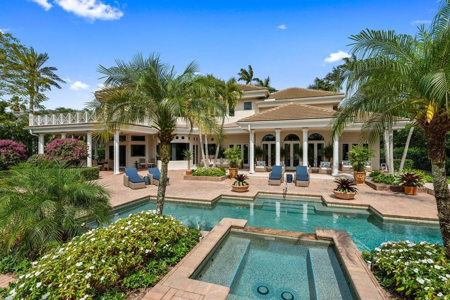 Fantastic location, right in the heart of Palm Beach Polo. This grand two story impeccably renovated and maintained control 4 smart home, sits on over 3/4 an acre. Room for both family and entertaining this 5 bedroom 5.1 bath plus office/den home with spacious 3 car garage features a western view with fabulous sunsets. Enjoy the resort style saltwater pool area including sauna, spa, cabana bar and grill, fire feature and 3 covered loggias, including one with new retractable screens. Recent updates include, a newer roof, impact glass, updated HVAC, chef's kitchen with Wolf gas range, Sub-Zero refrigerator and freezer, double Bosch dishwashers, beautiful Marble center island and counters. This property contains all the ingredients for enjoying life and making lasting memories. A rare find