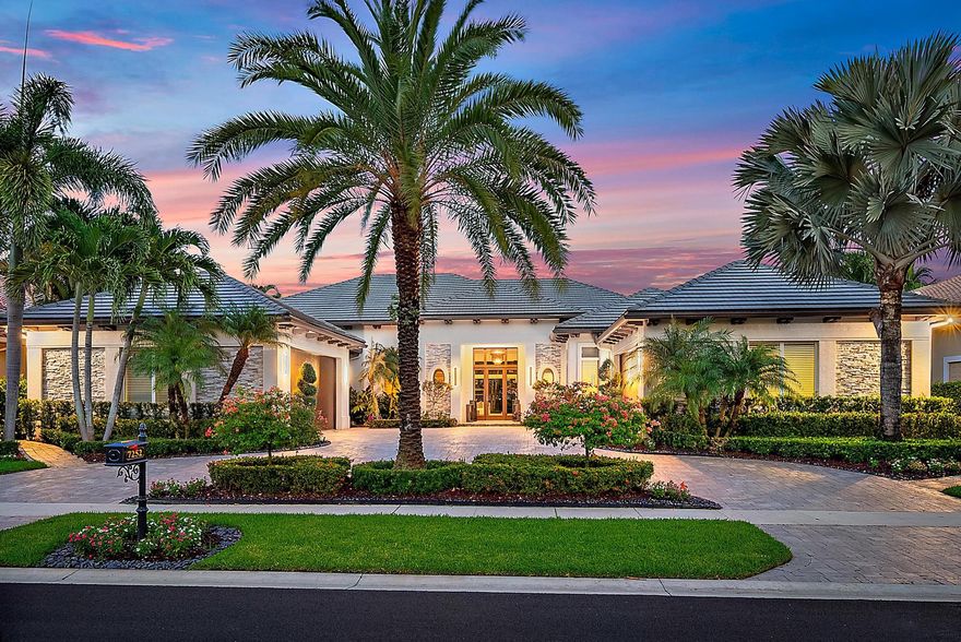 IMMEDIATE PREMIERE GOLF MEMBERSHIP AVAILABLE WITH THE PURCHASE OF THIS FULLY FURNISHED CONTEMPORARY ESTATE HOME IN THE CLUB AT IBIS. This fully furnished home, one of the newest estates in Ibis, represents the pinnacle of luxury. Located in the prestigious Bay Pointe enclave, the residence offers sweeping panoramic views of the 4th and 5th holes of the Nicklaus-designed Tradition Course, all framed by a coveted southeast rear exposure that captures ideal natural light throughout the day. Meticulously curated by Restoration Hardware, and featuring approximately one million dollars in furnishings and improvements, this home is a true showcase of refined elegance, where timeless style meets contemporary design.