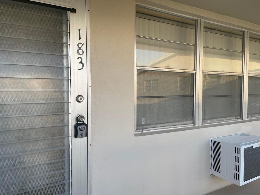 Age 55 plus condo with new flooring on the way. Condo to be freshly painted and have new countertop and sink in kitchen. This is one of the few buildings with an elevator. Nice serene view out the front picture window of waterway. Laundry room just 2 steps away. C'mon down and enjoy all the amenities of Century Village.