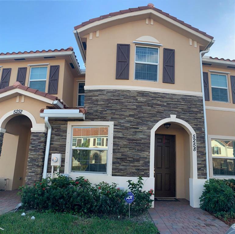 Brand new Home! in the Immaculate gated community Charleston Commons & spacious 3 Bdrm/2.5 bath side Lake View. WATER FILTRATION SYSTEM FOR THE WHOLE HOUSE! Kitchen Wood cabinets, stainless steel appliances and granite counter tops. Main floor has 18 inch tile throughout with plush stain resistant carpeting on second floor. Big master bedroom with walk-in closet, 15 min to airport and downtown west palm beach Conveniently located near The Ballpark of the Palm Beaches- also of many events other baseball, Lacrosse, concerts & more. great restaurants, shopping, cultural venues,