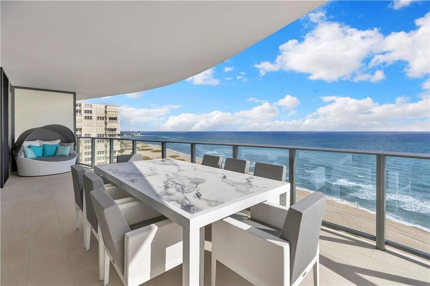 BREATHTAKING DIRECT OCEAN VIEW IN PURE LUXURY! Expanded wide 420 sq ft balcony! Interior designed &decorated by Perla Lichi! Built 2020 Ultra Luxurious Boutique Condo of only 68 residences. Sabbia sits on 200 linear ft of Pure Ocean. NO expense spared here! 1 of kind Custom art, furnishings & lighting throughout. Tons of unique features such as; Seura LED TV Bath, Bluetooth shower head w/custom lighting, stretch ceiling, 75”tv’s in every room, wine fridge, sub zero refrigerator & add'l FS refrigerator in your private laundry room. Elevator opens to your private designer foyer w/ imported Italian tile. VALET Parking, business center state of the art fitness,, spa & steam room, PRIVATE BEACH with infinity pool & ocean front summer kitchens. Capri model 2 bed+ den (used as 3rd bedroom)
