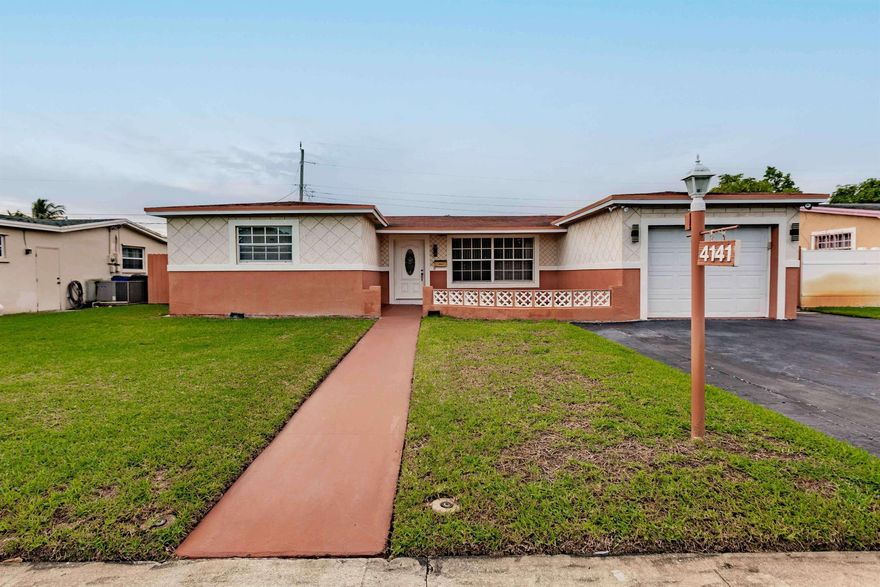 Immaculately maintained 3 bedrooms 2 bathrooms single family detached home with a one car garage. Floring features a mixture of wood and tiles throughout. Nicely fenced yard with an inground pool. Open additional parking available to accommodate members of the family and guests.