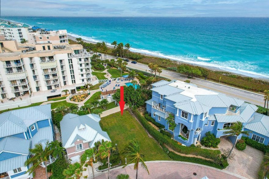 Build your dream home in the gated upscale ocean-side community of Jupiter Key, literally, just steps away from iconic Jupiter beach. This is a fantastic opportunity to create a first-class custom residence that offers breathtaking ocean views. You can walk to Carlin Park and enjoy the concerts, and you're just minutes away from Gardens Mall, restaurants, and fabulous shopping. Jupiter Key is one of the most private and intimate single-family developments along Jupiter Beach, offering a serene and peaceful lifestyle. Don't miss out on this opportunity to live in one of the most sought-after locations in the area!