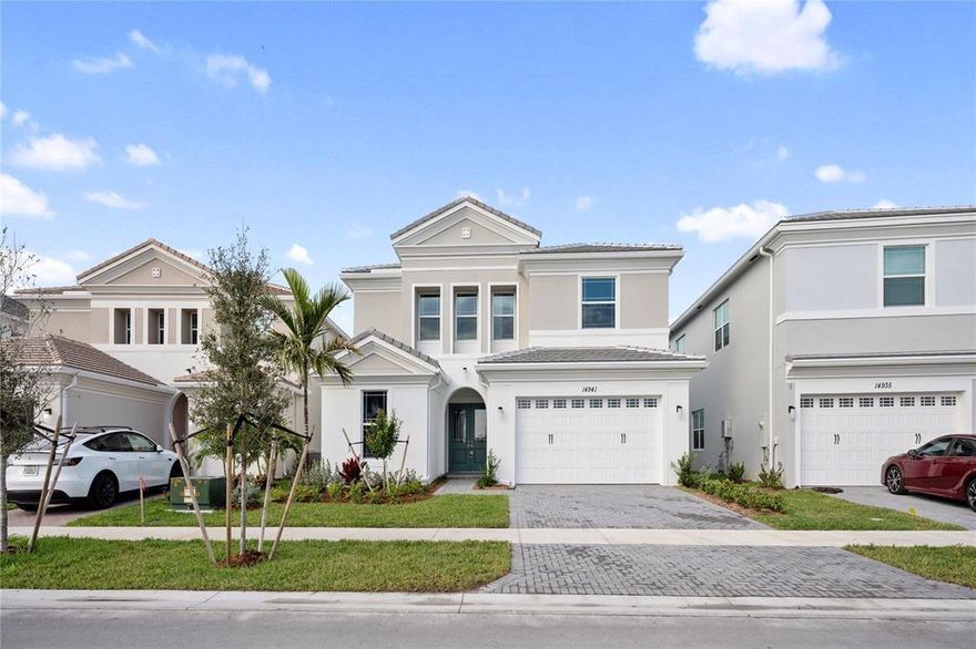 Amazing 5 bedrooms, 6.5 baths, and a 2-car garage. New Construction Home. Be the first to move into this Beauty. This expansive home has a gourmet-style kitchen with quartz countertops complete with a Huge Center Island area to bring guests or the Family together. Impact windows throughout and a huge backyard and covered brick patio to play or entertain. This secure community has an amazing Clubhouse with a huge outdoor patio and vacation-style amenities including a resort-style pool, Kids play zone, Bocce Ball, and top-of-the-line fitness center. HOA required tenant minimum credit score 675 with no background issue.