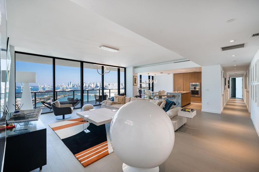 Bring your Miami Beach Lifestyle to a new level with this brand-new 3 bedroom, 3.5 bathroom residence at Five Park with 780sqft terrace. Interior boasts hardwood floors, motorized and blackout shades in all bedrooms and custom walk-in closets in both primary bedrooms. Italian oak cabinets and Gaggenau appliances, beautifully paired with marble countertops. Amenities feature fitness studio, restaurant, swimming pools with private cabanas and lounge seating for the perfect rest between dips. Attendants and towel service ensure every visit at the pool is one filled with leisure and relaxation.This apartment comes with an exclusive access to the Canopy Club that is only available for Floors 27 and up and the private beach club access.