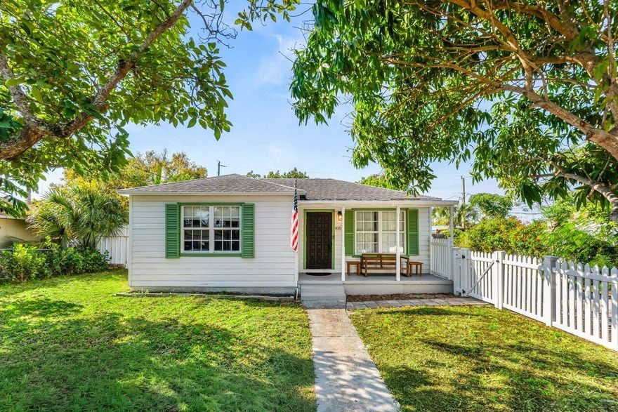 Welcome to this charming Florida Bungalow with tons of natural light, featuring 2 Bedrooms and 1 Bathroom, ample closet space and a dedicated laundry room, set on a spacious fully fenced .16 Acre lot for outdoor entertaining, outdoor shower to rinse off after a day at the beach and plenty of room for a pool.   A perfect blend of comfort, style and convenience with easy access to downtown West Palm Beach and Lake Worth Beach, shops, restaurants, Norton Museum, and Palm Beach Island. Walking distance to The Park Golf course, a dog park and 2 children's playgrounds. Seller is motivated.
