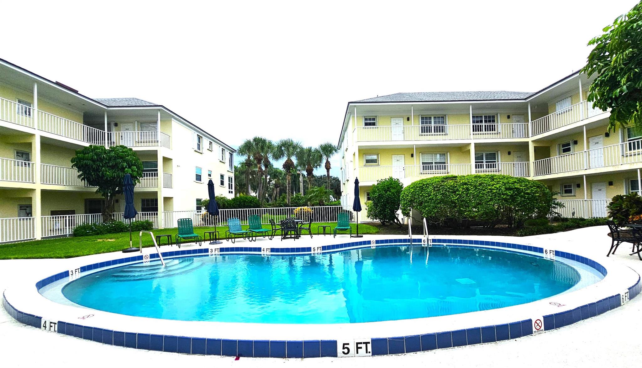 For rent. Unfurnished annual rental. Spectacular one (1) bedroom, and (1.5) baths, corner unit condo on 2nd floor. The elevator helps to carry groceries. Laundry in unit with the washer and dryer. Located in a nicely maintained, charming oceanside 33-unit condo complex located just across the street from the ocean. Situated in the center of community, courtyard pool, and lush landscaping. Smell the ocean from the enclosed balcony/ lanai, enjoy catwalk balcony, dream Ocean Dreams. Catch a glimpse of the ocean view and enjoy beautiful skies while sun is rising. Diagonal tile throughout. Easy to use accordion shutters, and lovely plantation shutters inside. Bright kitchen with beautiful cabinets, granite countertops,