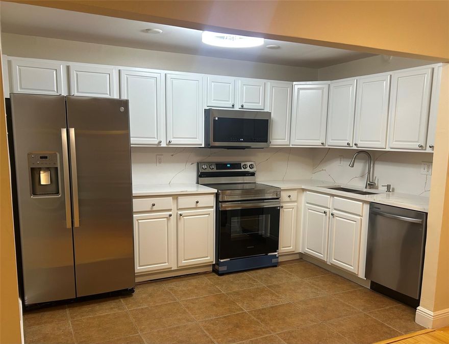 9/10/25 update, Fully renovated unit, removed popcorn ceilings, updated kitchen all new stainless appliances with 5yr fully transferable warranty, quartz countertop with full backsplash. Updated fixtures throughout, fully painted, new carpet in master. patio runs full length of condo has complete new screens...patio over looks park not parking lot. washer/dryer in unit Please read broker remarks before requesting showing