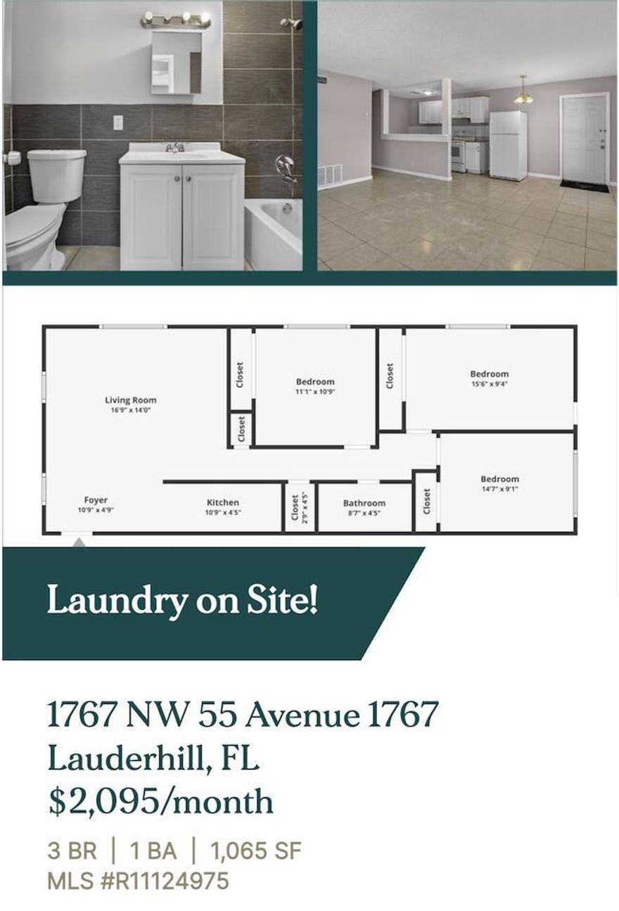 Immediate move-in available with a quick approval process for qualified tenants. This front-unit 3-bedroom, 1-bath rental in Lauderhill features a renovated bathroom, all impact windows and doors, and a brand-new A/C system for comfort and efficiency! The unit offers two assigned parking spaces with capacity for up to four vehicles, a major advantage in the area. Tile flooring runs through the living spaces with light-gray vinyl in all bedrooms, and the interior has been freshly painted for a clean, move-in-ready feel. A coin-operated washer and dryer will be installed on site by the end of January 2026, adding everyday convenience! The property includes a large, fenced shared backyard along a canal and is the front unit on the lot for easier access.All major appliances are included. Move-in ready 3-bedroom, 1-bath home in Lauderhill with fast approval for qualified tenants. This well-maintained property features tile flooring in the living areas, light-gray vinyl in all bedrooms, a remodeled bathroom, impact windows and doors, and a brand-new A/C system. The interior has been freshly painted, and all electrical outlets have been checked and are in perfect working order! The home offers two assigned parking spaces with capacity for up to four vehicles and on-site parking monitored by exterior cameras at the parking area and entry. A large, fenced, shared backyard provides space for outdoor enjoyment, including grilling, and the property sits directly on a canal.
All major appliances are included. Pest control and lawn service are also included in the rent. While there is no on-site laundry, several laundromats are located nearby for convenience.
The landlord is pet-friendly (pet deposit required) and provides professional, responsive management with easy payment options such as Zelle, bill pay, or direct deposit!
Prime location with quick access to Sunrise Blvd, Oakland Park Blvd, I-95, the Turnpike, gas stations, shopping, and everyday conveniences.
Easy to show and available for immediate occupancy.