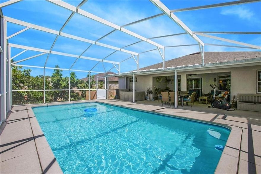 This desirable Highlands Square home with low HOA fees is tucked away from city life yet just a short drive to dozens of restaurants, golf courses and shopping. Less than 6 minutes to the Heart of FL Hospital, and 20 minutes to the Disney Parks! This move-in ready, charming 4 bd/ 2 bathroom home invites you into a bright and open layout. The Main Bedroom has an oversized walk-in closet and walk-in shower The split secondary bedrooms are tucked behind the family room near the guest bathroom, coat closet and linen closet. Enjoy the warm Florida sun with BBQs in your spacious backyard.  Enjoy 5 avocado trees with 4 different varieties as well as a tangerine tree! The screened, oversized covered patio, beautiful pool and hot tub is large enough to accommodate any occasion or party.