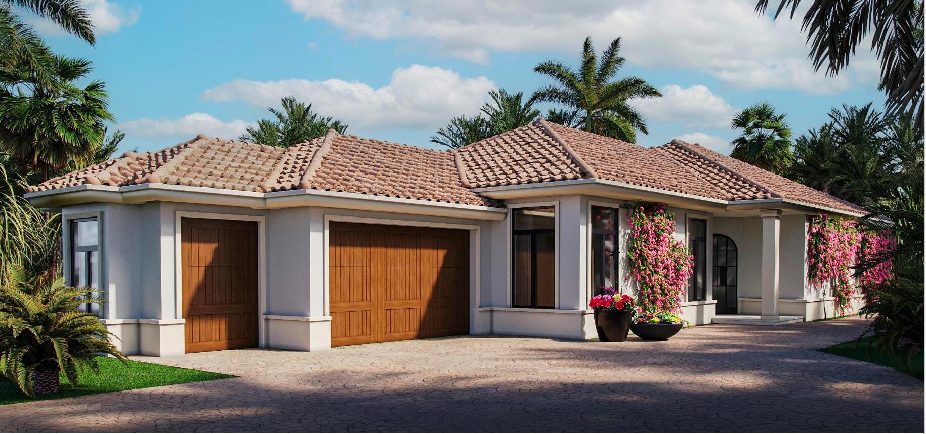 Experience effortless elegance in this brand-new construction 4-bedroom, 3-bathroom home in the coveted Eagles Landing of Palm Beach Polo. Designed with a modern aesthetic and warm natural tones, this single-story residence offers a bright, open layout with high-end finishes throughout. The gourmet kitchen features marble countertops, custom cabinetry, and brass fixtures, opening to a spacious living area ideal for entertaining. The primary suite includes a coffered ceiling, spa-inspired bath with soaking tub, and custom closets. The fourth bedroom is currently styled as a home office, providing versatility for any lifestyle. Outside, enjoy a covered patio, lush landscaping, and a private plunge pool--perfect for relaxing in the Florida sun.