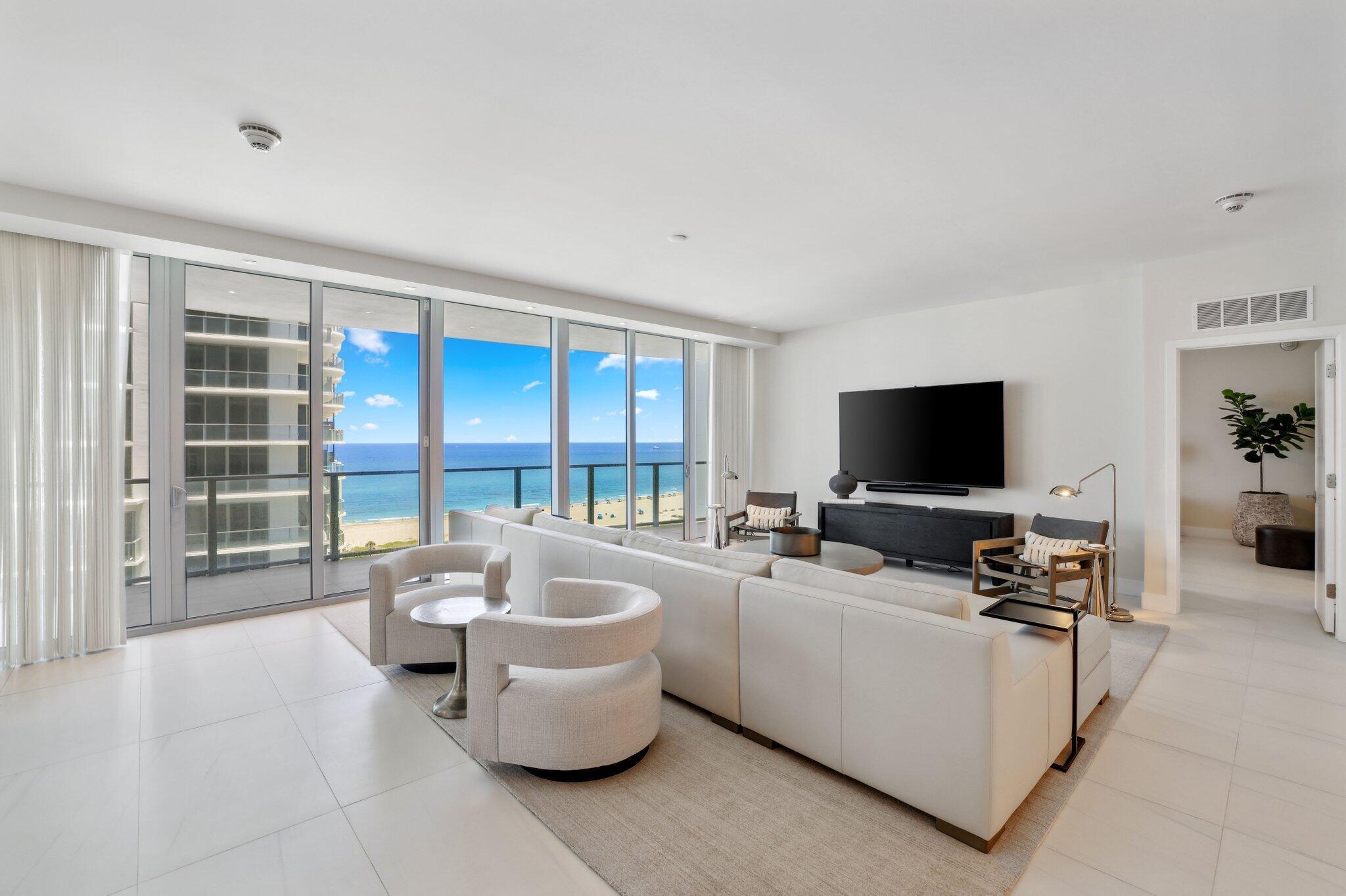 Immerse yourself in the epitome of waterfront luxury at Amrit Ocean, the newest addition to Singer Island. This stunning 2-bedroom, 3-bathroom ultra-luxury condo is available for seasonal or annual rental and comes fully furnished with designer quality pieces. The open-concept living space seamlessly flows into the designer gourmet kitchen, while each bedroom offers luxurious finishes and on-suite bathrooms. The entire living space boasts gorgeous ocean views. Indulge in the resort-style amenities, including a fitness center, spa, multiple private pools, and direct beach access. Don't miss the opportunity to secure your place in this paradise. Tenants will enjoy full access to the amenities of the on location Amrit Ocean Resort hotel. Including, the new restaurant (Tula) and lounge (Lala