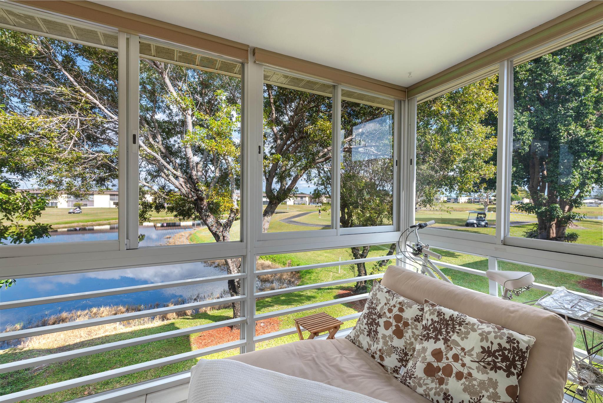 Probably the best views in all of Kings Point. Enjoy stunning golf and lake views from the covered patio both bathrooms beautifully renovated, all tile floors, everything you need in this furnished condo.Kings Point has a great clubhouse with theater, indoor pool, pickleball, tennis, fitness room and more. Enjoy dining in the cafe and golf on the greens.Annual rental $1600 per monthSeasonal rental $2500 per month - 4 month minimum