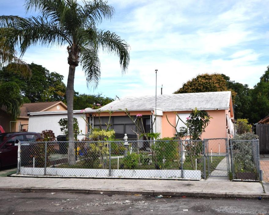 Don't miss this centrally located 4-plex in the heart of Lake Worth, just minutes from grocery stores, shopping, restaurants, and major roadways. This property offers excellent income potential and is ready for renovations to maximize rental returns. The main unit features 3 bedrooms and 1 bath, new central AC in 2024; the remaining units are 1 bedroom and 1 bath with wall AC units. A shared back yard provides added convenience for tenants. Seller is accepting cash offers only.