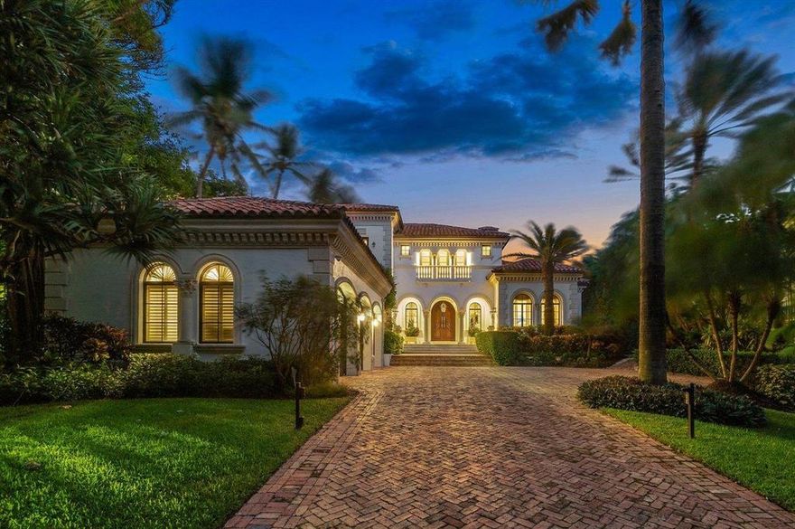 Luxury & privacy surround this Gulf Stream oceanfront residence designed by Randall Stofft. The casual sophisticated & chic vibe boasts multiple banks of French doors which open to sunshine, surf & sand. Outdoor living at its finest with a sparkling pool set on a natural coral deck. The tropical & tranquil setting of this impeccably maintained & artfully landscaped property offers 5 bedrooms, 5 full baths & 2 half baths. Both formal & casual living areas with architectural details abound make this an ideal & versatile home. The chef's kitchen features an oversize glass top island & custom walnut parquet floors. 
First floor Master Suite & den with 4 second floor ensuite bedrooms & loft area complete this perfectly appointed home.