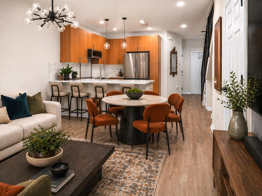 Move-in ready townhouse at the Oaks of Oakland Forest in Oakland Park! This two-bedroom, two-and-a-half-bath home features luxury vinyl flooring and an updated kitchen with quartz countertops and newer appliances. Major upgrades include impact windows and sliders, updated electrical, and a newer A/C with air purifier and ductwork. Upstairs offers updated closets and automatic blinds in bedrooms and living room. Additional highlights: Samsung washer/dryer, updated water heater, whole-house water softener, and a refreshed garage with new door and flooring. Neat Addition: built-in dog house under the stairs. Stylish, functional, and turnkey!