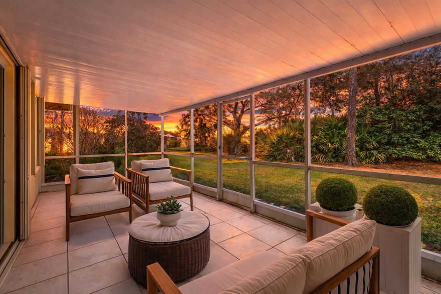 Enjoy low-maintenance living in the gated 55+ community of Whispering Sound. This well-maintained 2-bedroom, 2-bath home offers a bright, open layout with high ceilings and a split-bedroom floor plan for added privacy. The spacious primary suite features dual closets and a large en-suite bath with soaking tub and separate shower. Unwind on the screened-in patio just steps from the clubhouse, pool, spa, and fitness center. HOA includes roof, exterior maintenance, landscaping, cable, internet, and more - all just minutes from downtown Stuart, boating, shopping, dining, and medical facilities.