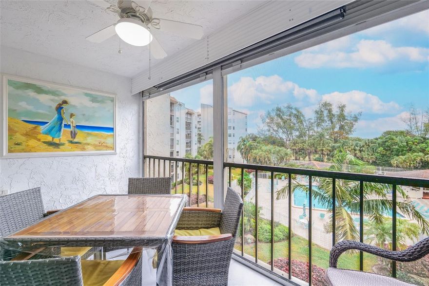 Fabulous views on the pool area & gazebo from the terrace with Roll Shades! Just a little sun in mornings!  Sold fully furnished some exceptions. Light & Bright! Impact windows, & gray vinyl floors! Washer & dryer in unit. Spacious master bedroom with 2 walk-in closets.  Kitchen nicely remodeled with stainless steel appliances and large opening onto the dining rm, bathrooms redone!.   Cable TV & HBO & internet included in maintenance! 24/7 guarded gate and fenced in! 55+ community. No Pets. Features tennis courts, heated pool, clubhouse, BBQ area, pickle ball courts, & much more. Per Association 710+ credit required, 55+, $45k taxable income in last 2 years, 6 months maintenance in escrow & requires 20% down with offer. if financing 25%. Come see for​​‌​​​​‌​‌​​​‌‌​​​‌‌‌​​‌​​‌‌​​​​ yourself!