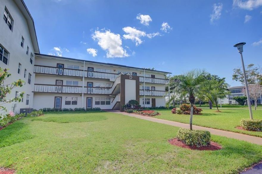 Totally renovated Two Bedroom Unit at Century Village.  This corner unit features a brand new kitchen with white shaker cabinets, quartz countertops, all new stainless steel appliances and plenty of space to cook your favorite meal. This unit has all new flooring, lighting and newly updated bathrooms.  Nice balcony to sit outside and watch the sunset.  This unit is a rare one that has central air!!!  Century village has a great clubhouse, fitness center, tennis courts, indoor/outdoor pools and a great social calendar.  This is a 55+ community.