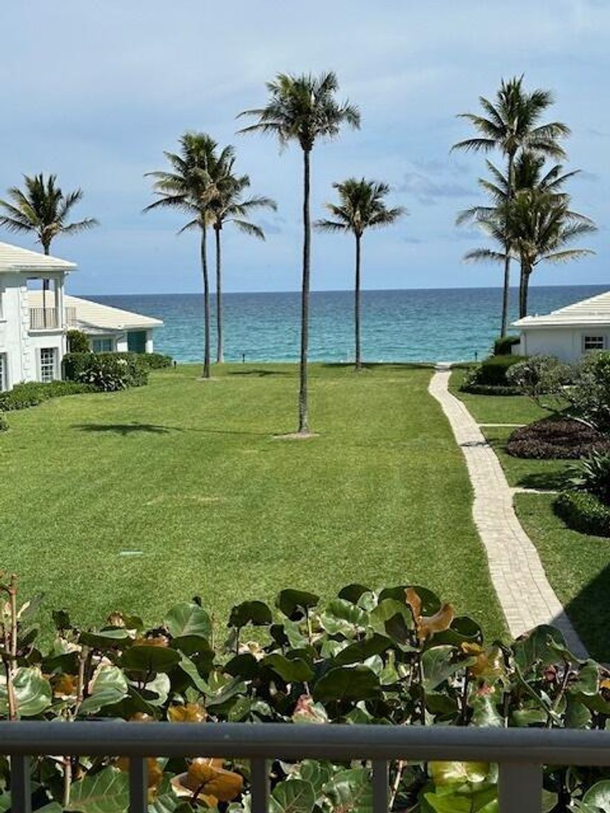 Rare opportunity to own a full floor residence with huge garage space (4+ cars) solely deeded to apartment. East ocean views and west Intracoastal views run across the 57' long balconies complete with impact sliding doors. Huge primary bedroom suite, en suite baths in all bedrooms, light bright and airy. Private elevator opens directly into the apartment. La Coquille membership at Eau Hotel included!