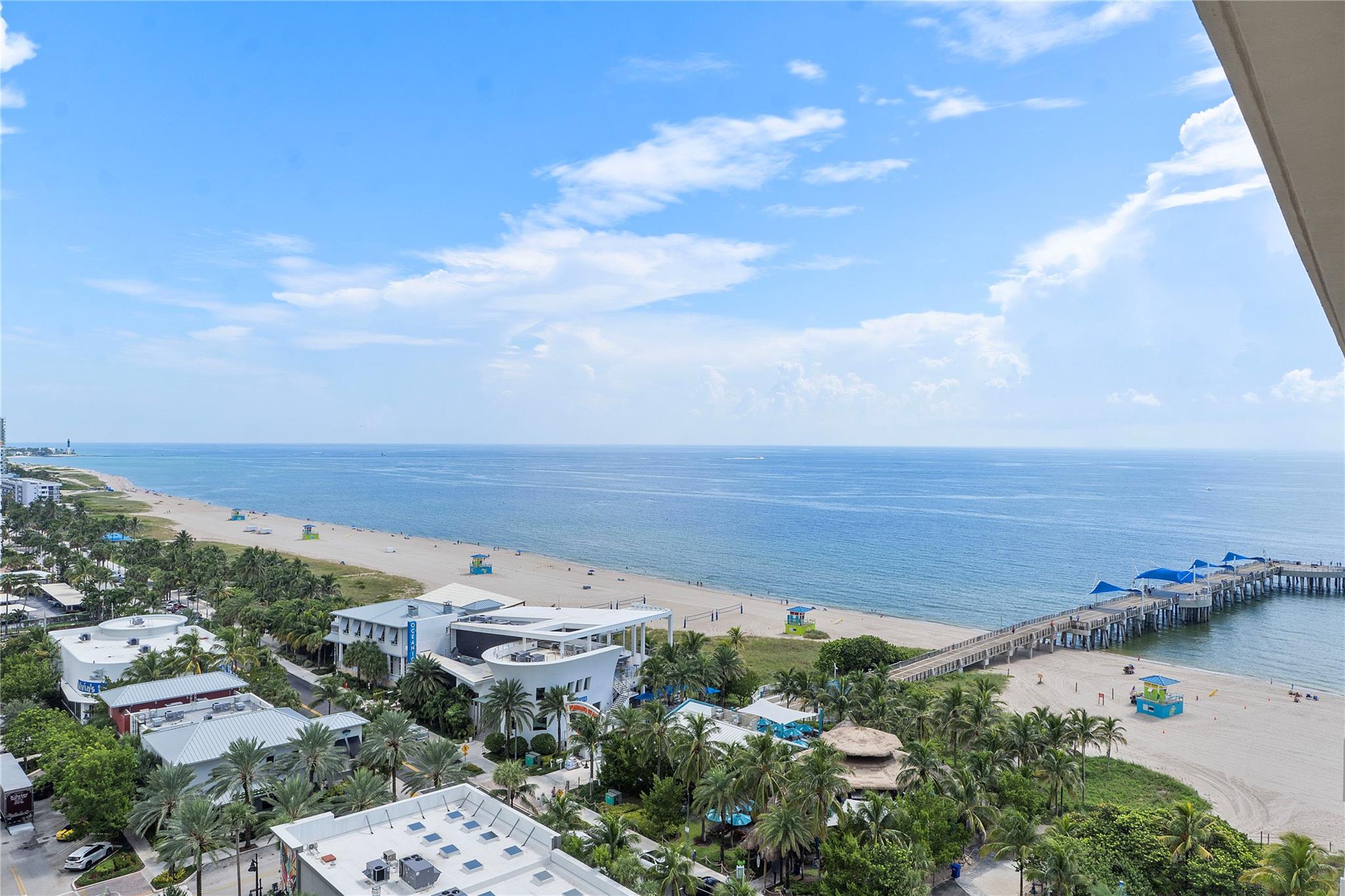 It's all about the view! Amazing ocean view and the Fishing Pier! Yes you can see all the way to the lighthouse! Incredible location to be within walking distance to beach, shopping, entertainment and incredible restaurants. If you are looking for beach life this is it! This Penthouse has one bedroom, one full bath and one half bath. Neutral tile floors throughout, open concept kitchen with granite and SS appliances. A/C replaced a few years ago. Garage parking. Building is finishing their concrete restoration project and ready for new owners. Assessments all paid by seller. Cable, internet, fitness room, 24 hour secured lobby included. Furnished or unfurnished. Only need shorts, swimsuit and flip flops. One pet allowed under 15 lbs.