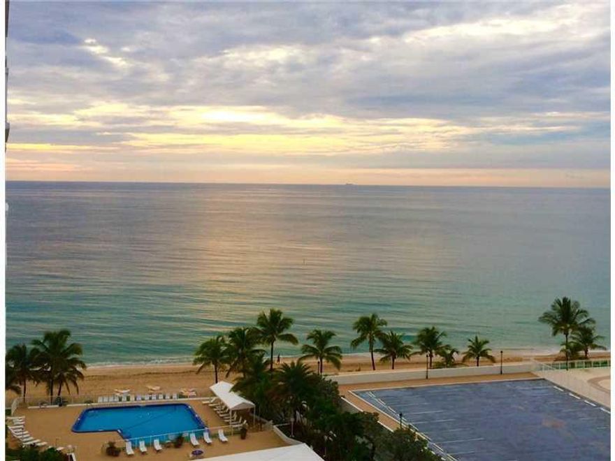 BEACHFRONT CONDO - OFF SEASON 1 BEDROOM FURNISHED ON "GALT OCEAN MILE". OCEAN VIEWS FROM HUGE BALCONY. WASHER/DRYER. IMPACT WINDOWS. TILE FLOORS THRU-OUT. BRAND NEW LIVING ROOM FURNITURE. GREAT KITCHEN WITH BAR AND PASS-THRU TO DINING AREA. EXCEPTIONAL SUNNY POOL AND LARGE DECK/PATIO ON THE SOUTHSIDE ON THE "BLUE ATLANTIC". POPULAR AND FRIENDLY BUILDING. STEPS TO SHOPPING, BANKING, DINING AND MORE. EVERYTHING YOU NEED TO ENJOY THIS CONDO ON THE BEACH.