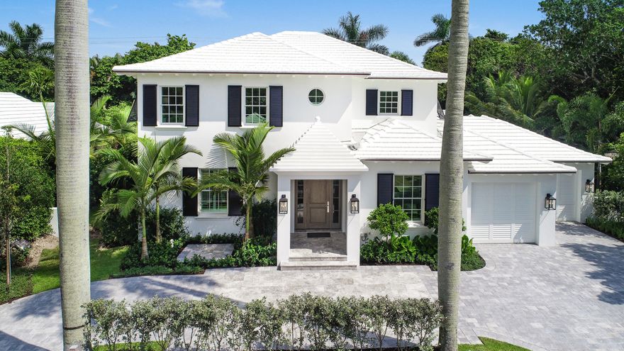 New construction single-family home featuring a light and crisp modern transitional design, located just a few blocks from the new Royal Poinciana Plaza.  This luxurious home will feature an open kitchen with breakfast nook, expansive great room area, and a beautiful formal dining room for entertaining.  The master suite is conveniently located on the first floor with full his and her walk-in closets and a gorgeous master bath.  The three upstairs bedrooms each feature en-suite baths and walk-in closets. The covered loggia comes equipped with a summer kitchen and outdoor fireplace, while lush tropical landscaping surrounds the home giving it ultimate privacy while relaxing in the spa and salt water pool. The home is offered fully custom furnished.