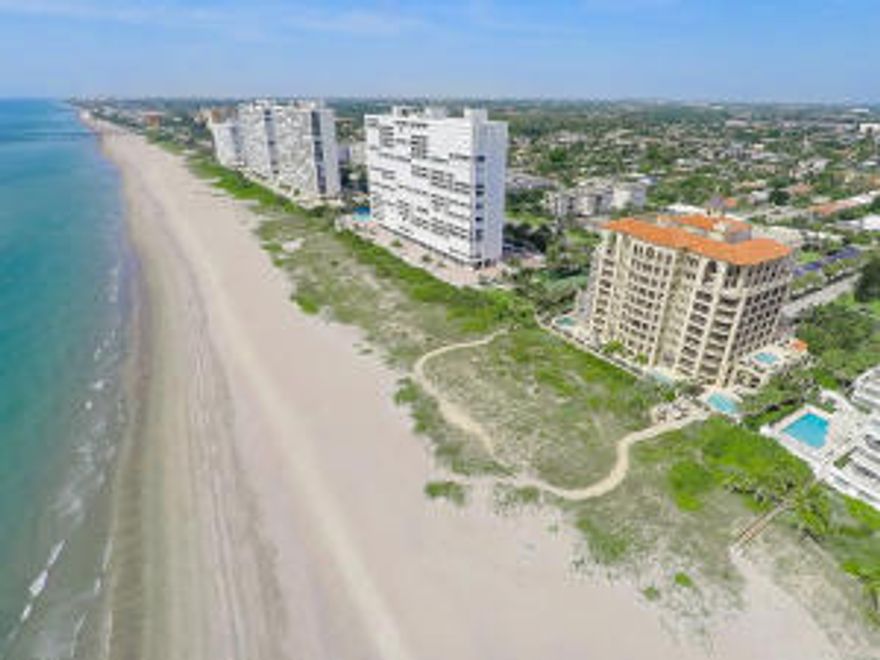 Largest and most luxurious condo in Palm Beach County at 8800 SF.  Double unit with wrap around decks offering stunning direct ocean views and city lights.  On the beach, ocean side pool, towel, chair and umbrella service, valet parking, 24 hr security & concierge, media room, exercise room, gas bbq. Venetian plaster walls, marble floors, hot tub, exclusive finishes.  All appliances are Miele including 2 ovens, microwave, steamer, 6 burner gas stove with hood, 3 dishwashers, 2 washing machines, 2 dryers.  Maid's quarters, 2 kitchens and service entry.  And so much more.