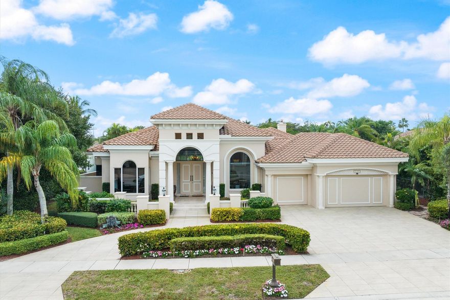 Discover the allure of this one-story estate, spanning 4,226 square feet and exuding a blend of comfort and contemporary upgrades. There are 4 bedrooms plus an office and 4.1 baths. This home also features a spacious 3-car garage and has an exquisite lake view. Enhancements abound throughout this residence including new porcelain floors in the bedrooms and office, CCTV-DVR security camera system , hurricane impact windows in the dining room and office, supplemented by hurricane shutters for the other windows. The roof, replaced in 2015, ensures durability, while in the garage with new epoxy floors you will find modern amenities: a Level 2 EV charger and an 80-gallon Premium highly efficient water heater newly installed in 2023.