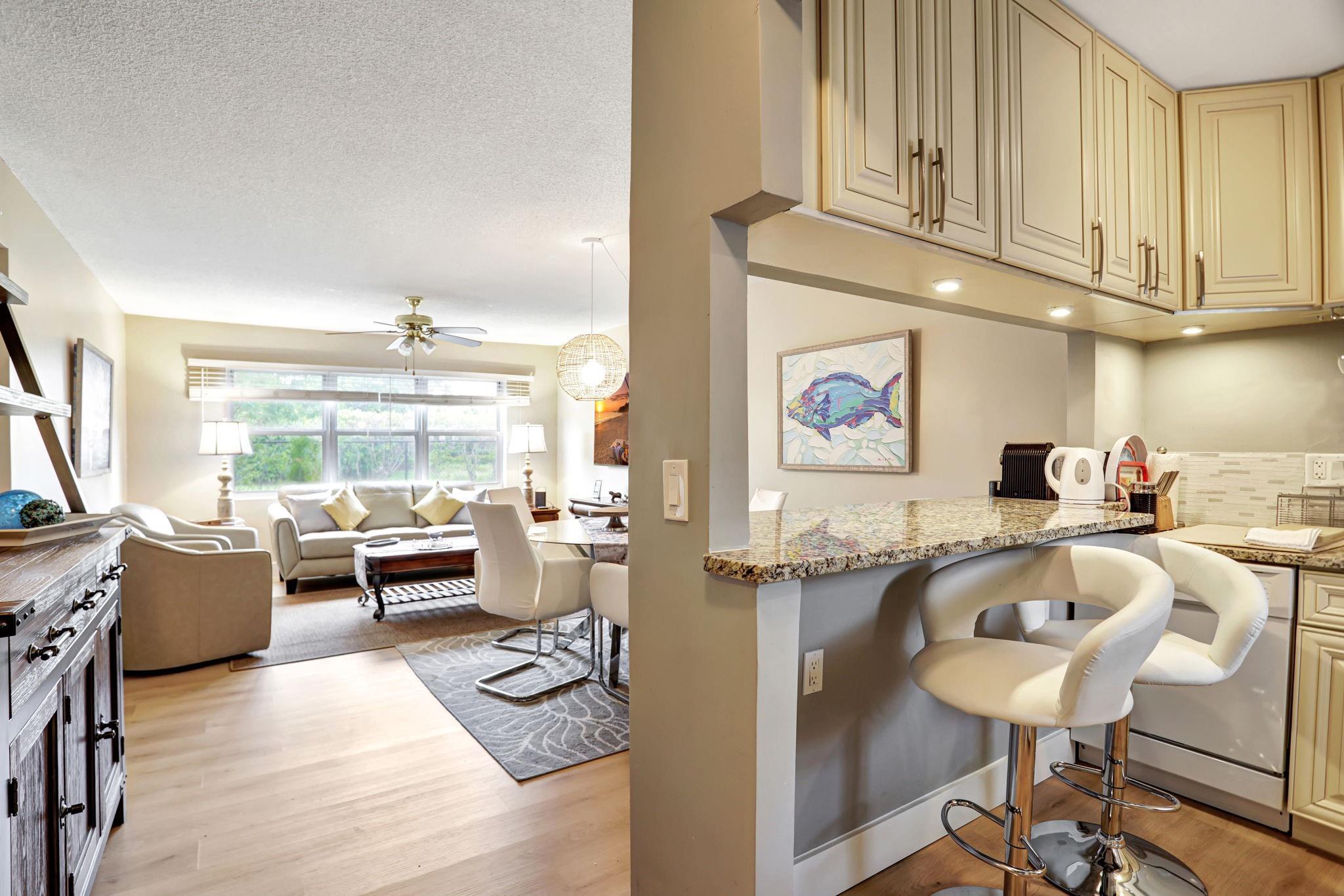 Best unit in Sequoia Garden, spacious 3 bedroom 2 bathroom fully remodeled, beautiful kitchen, washer and dryer in the unit. hurricane impact window. Community pool and picnic/grill area. Close to shopping center, restaurants, mayor Hwy, 10m drive to the beautiful Deerfield beach.