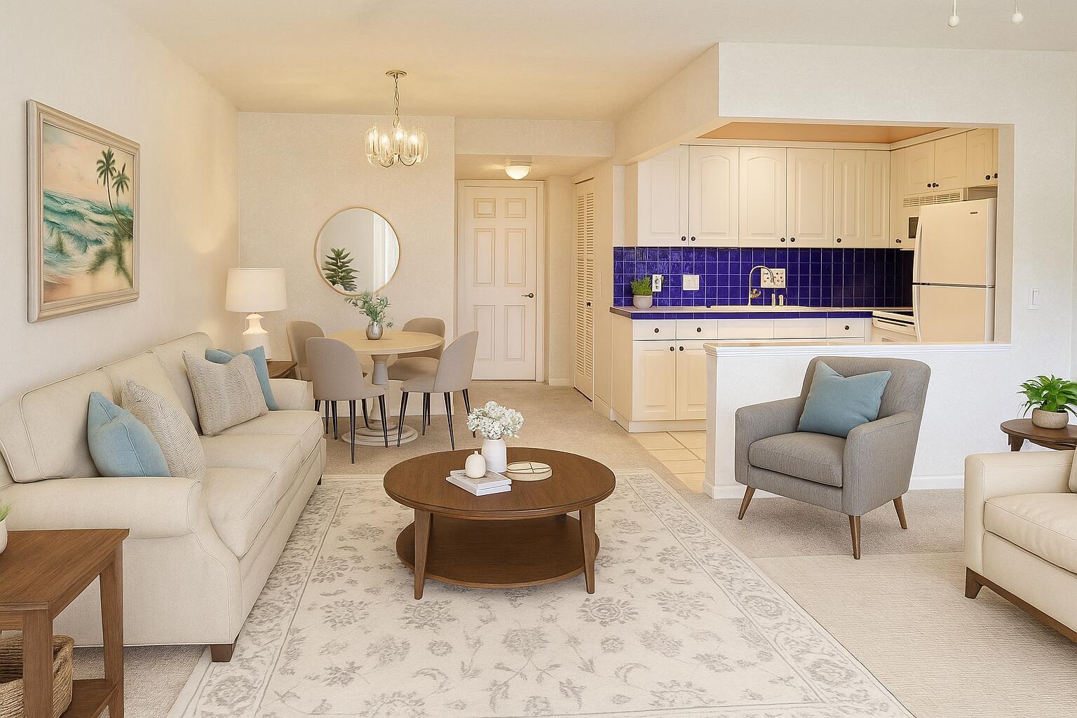 Beautiful 1 bed, 1 bath condo with an open floor plan located on the second floor in the prestigious 55+ community of Deerfield Beach, FL. Just minutes from the beach, restaurants, Boca Town Center Mall, Shopping centers, grocery stores, medical facilities and more... this well-maintained unit features new carpet and is move-in ready. The community offers a golf course, clubhouse, tennis/pickleball, community pool, multiple amenities, and convenient bus stops for easy transportation. Association fees cover the roof, building exterior, water, and all amenities. Buildings are well maintained and meet all current insurance requirements. Vacant and easy to show--perfect for anyone looking to enjoy the vibrant, growing Deerfield Beach lifestyle! Schedule a tour today!