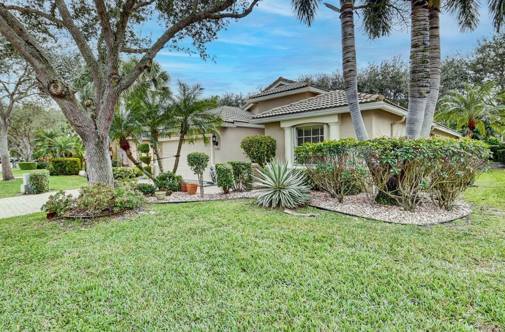 Beautiful 3 bedroom, 2 bath one story home in gated Villa Borghese.Screened front entry way, neutral tile set on diagonal, high vaulted ceilings, updated kitchen features granite counter-tops, tumbled marble back splash, newer stainless french door refrigerator w/outside water & ice-cube maker, white high-gloss laquer kitchen cabinets, eat-in breakfast area, formal living room & dining room great for entertaining, sliders off the living room & family room lead you to the private extended screen patio, master bedroom has 2 spacious walk-in closets, dual sinks roman tub & separate shower. AC 2013, water heater 2014, accordian shutters on entire house & hurricane garage door, interior laundry room with sink. Villa Borghese has a beautiful newly renovated clubhouse with resort style pool,