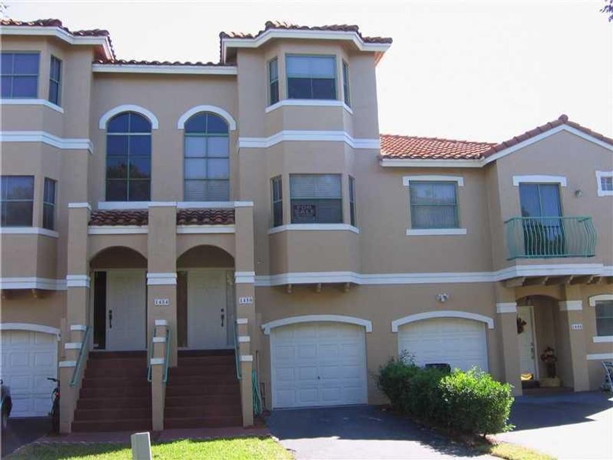 Welcome to the desirable Allegro Sawgrass Mills community. Featuring a spacious Primary Bedroom located on the first floor with a full bath, walk-in closet & private access to the fenced in patio. The 2nd story has an open concept with Living, Dining, Kitchen and half bath. Lots of natural light throughout. Plenty of storage & closet space. 3rd story has 3 spacious bedrooms and a full bath. Newer AC 2022, newer Washer/Dryer 2023. Low HOA. Community is located within walking distance to Sawgrass Mills Mall, Restaurants, Hotels, BB&T Center.