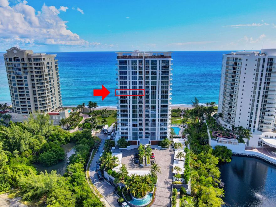 Iconic 19th story Oceanfront residential tower designed by Randall Stofft Architects. 48 Luxury condominium residences located on Singer Island and enjoying spectacular views of the Atlantic Ocean and Intracoastal Waterway. Over 340' of direct oceanfront with more than half the property remaining as natural habitat. This building features a Residence Club Room and adjacent outdoor plaza featuring a summer kitchen and bar. State-of-the-art fitness center with high-tech exercise equipment overlooking the ocean and pool deck area. Two fireplaces and multiple seating area complement the covered cabana. Private Oasis beach zone seaside sanctuary reserved exclusively for 5000 North Ocean Residents. Your private elevator provides access to your luxurious ocean and intracoastal front residence. Large balconies with panoramic views are perfect for entertaining. Top of the line finishes throughout. Custom designer solid wood built-ins in the living and family rooms. Custom designed closet built-ins. Electric drapes and sheers/blinds in all rooms. All upgraded decorator light fixtures. Thermador double over plus microwave. Asko dishwasher, Sub-zero refrigerator and wine cooler. 2 55'' TVs and 1 65'' TV with sonos soundbar and subwoofer. Commercial grade wifi. Electrolux Washer/Dryer. Porcelain Tile throughout. Two underground parking spaces with one equipped with 240v outlet to charge an electric car.