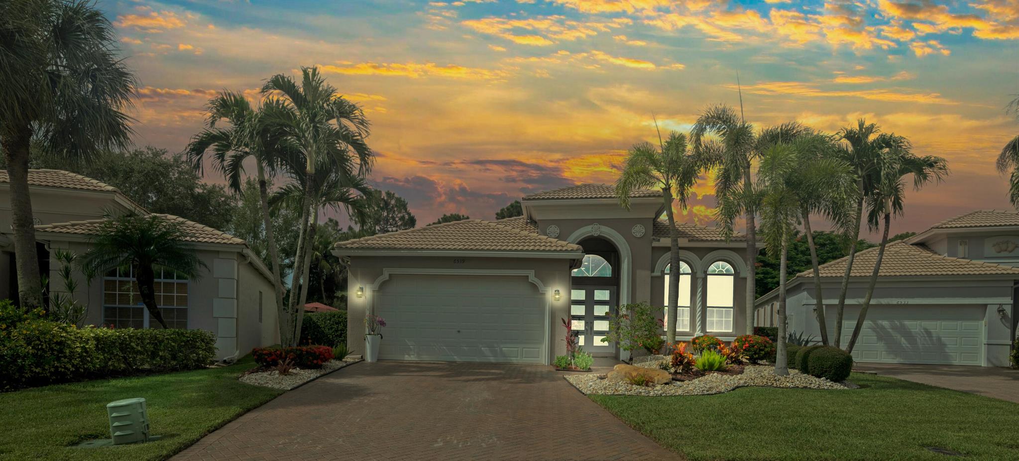 Nestled within the sought-after Aberdeen Golf & Country Club, this stunning 2 bedroom, 2 bathroom plus den home offers a seamless blend of modern luxury and resort-style living. Fully remodeled and move-in ready, every detail of this residence has been meticulously upgraded to create a sanctuary of sophistication and comfort. Step inside to discover an open-concept floorplan bathed in natural light, soaring high ceilings, crown molding and high end finishes throughout. The heart of the home is the brand-new gourmet kitchen, featuring sleek natural stone countertops, soft-close cabinetry, and top-tier GE CAFE appliances- perfect for both casual meals and entertaining. Fresh porcelain tile flooring flows throughout the home, leading to the lanai as you enter your very own tropical oasis.