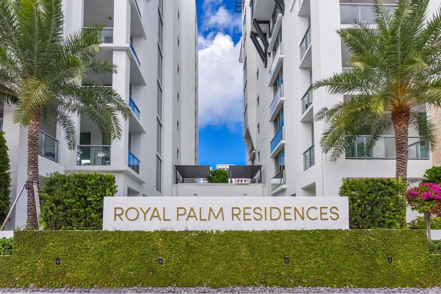 ROYAL PALM RESIDENCES is an exclusive enclave at the very heart of Downtown Boca Raton. Just steps from Boca Raton's finest restaurants and luxury boutiques, moments over the Intracoastal bridge to the beach, and adjacent to the renowned Boca Raton Club, this location is truly unparalleled. This beautifully appointed 3 bedroom, 3.1 bath plus den features expansive terraces and embodies refined indoor-outdoor living. One of the few buildings to offer gas cooktop and built-in Wolf gas grill on the terrace, ideal for effortless entertaining.  A private elevator provides direct entry into the residence. Amenities include a grand lobby with 24 hour concierge, valet service, club room, and a fully equipped fitness center. A perfect blending of all that Boca Raton has to offer.