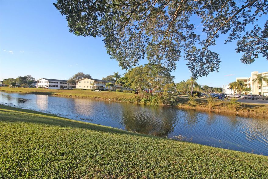 PEACEFUL CANAL VIEW, CONVENIENT 1ST FLOOR, QUAINT U-SHAPED BUILDING! THIS 1 BED, 1 BATH FEATURES A VERY PRIVATE SCREENED PATIO W/ AN EXIT DOOR TO THE CANAL! UNFURNISHED, CARPETED, FRESHLY PAINTED & READY FOR YOU TO MAKE YOUR OWN! THE BATHROOM INCLUDES AN UPDATED VANITY & WALK IN SHOWER. TENANT MUST HAVE 700 CREDIT SCORE AND PROOF OF INCOME! MOVE RIGHT IN AND TAKE ADVANTAGE OF ALL THE GREAT AMENITIES CENTURY VILLAGE EAST HAS TO OFFER! THERE'S A 5 STAR CLUBHOUSE W/STATE OF THE ART GYM. 2.5 WALKING/ JOGGING PATH UNDER THE TREES! CLUBS AND CLASSES OF ALL SORTS! DANCING, SINGING, BILLIARDS, PICKLEBALL, TENNIS, SHUFFLEBOARD, 15 SWIMMING POOLS, KARAOKE, PAINTING, SCUPTING..YOU NAME IT AND IT'S HERE AT CENTURY VILLAGE! CLOSE TO ALL MAJOR HWYS AND GREAT EATERIES! ASSOC. CLAIMS 55+