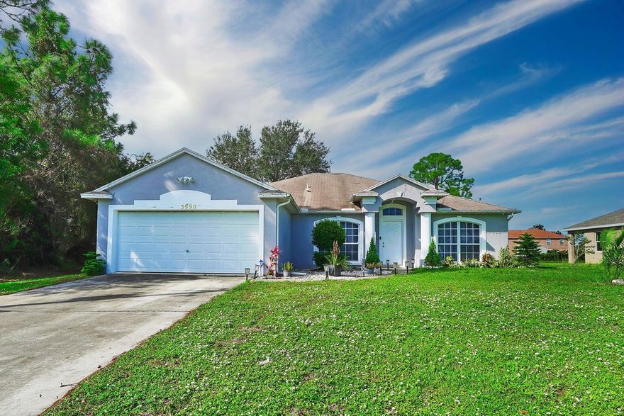 Welcome to this beautifully remodeled 4-bedroom, 2-bathroom home with a 2-car garage and NO HOA, located in one of Port St. Lucie's most sought-after neighborhoods. Fresh and modern, this home features brand-new vinyl flooring, sleek stainless steel appliances, and stylishly updated bathrooms for a touch of luxury. The interior is bright and spacious, while the freshly painted exterior enhances its curb appeal.Enjoy year-round comfort with a brand-new AC system, making this home truly move-in ready. The expansive backyard is perfect for entertaining and offers plenty of space to create your dream pool retreat. Plus, with easy access to the Turnpike, I-95, shopping, dining, and the local hospital, convenience is never far away.