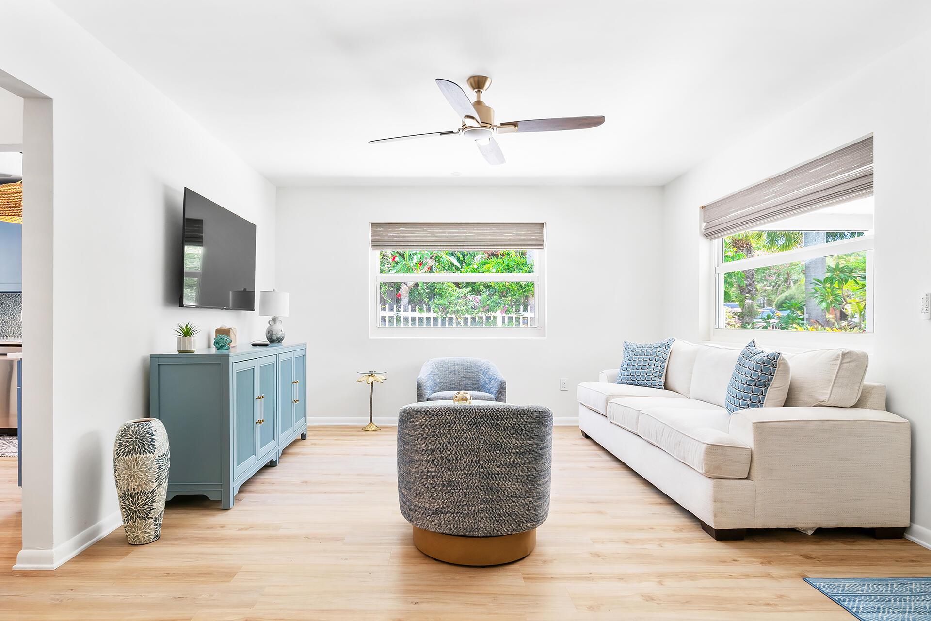 Seasonal Inquiries only. Beautifully remodeled, spacious and fully-furnished turnkey 2 bed, 1 bath compound. This quaint home features a brand new kitchen with stainless steel appliances, and beautiful oasis like yard with a pool and plenty of room for entertaining. Located just minutes from downtown West Palm, City Place, Intercostal, shops and restaurants and so much more!