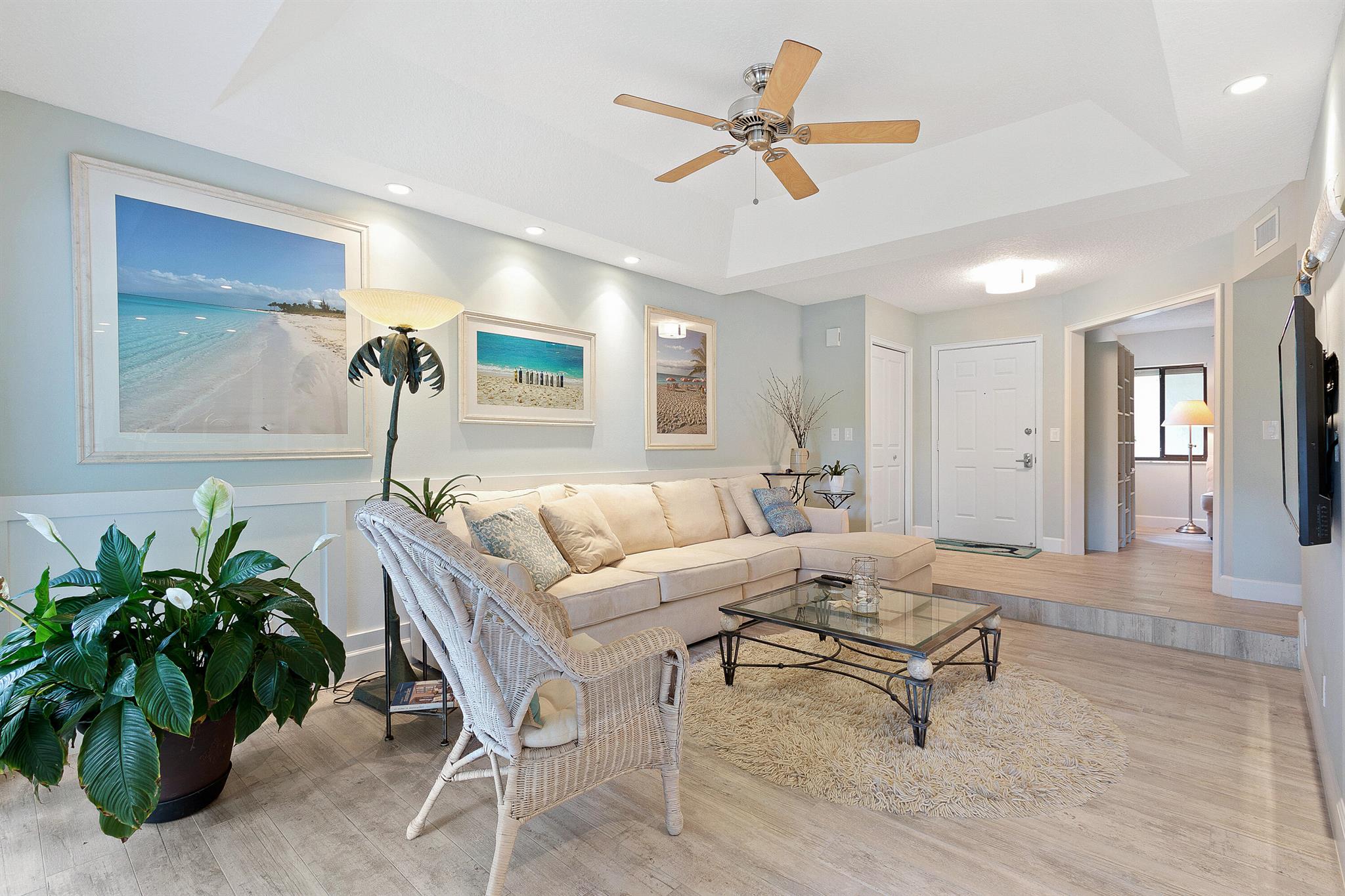 Your perfect winter escape awaits! This bright, beautiful Sea Oats townhouse is ready for the 2026 season. The third bedroom is currently set up as a cozy den - perfect for relaxing, reading, or simply unwinding - with no bed, but plenty of space for whatever you need. The master bedroom features a luxurious king-sized bed, while the guest room offers a comfy full-sized bed.With three spacious bedrooms, two bathrooms, and a one-car garage, this townhouse is designed for the ultimate seasonal living experience. Enjoy the open, airy vibe throughout, plus a screened-in covered patio where you can soak up the gorgeous Florida winter weather. Take a very short walk to the pool and clubhouse or stroll down to the beach and nearby shopping - everything is right at your fingertips.