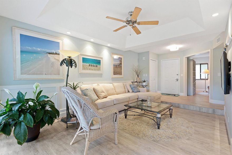 Your perfect winter escape awaits! This bright, beautiful Sea Oats townhouse is ready for the 2026 season. The third bedroom is currently set up as a cozy den - perfect for relaxing, reading, or simply unwinding - with no bed, but plenty of space for whatever you need. The master bedroom features a luxurious king-sized bed, while the guest room offers a comfy full-sized bed.With three spacious bedrooms, two bathrooms, and a one-car garage, this townhouse is designed for the ultimate seasonal living experience. Enjoy the open, airy vibe throughout, plus a screened-in covered patio where you can soak up the gorgeous Florida winter weather. Take a very short walk to the pool and clubhouse or stroll down to the beach and nearby shopping - everything is right at your fingertips.