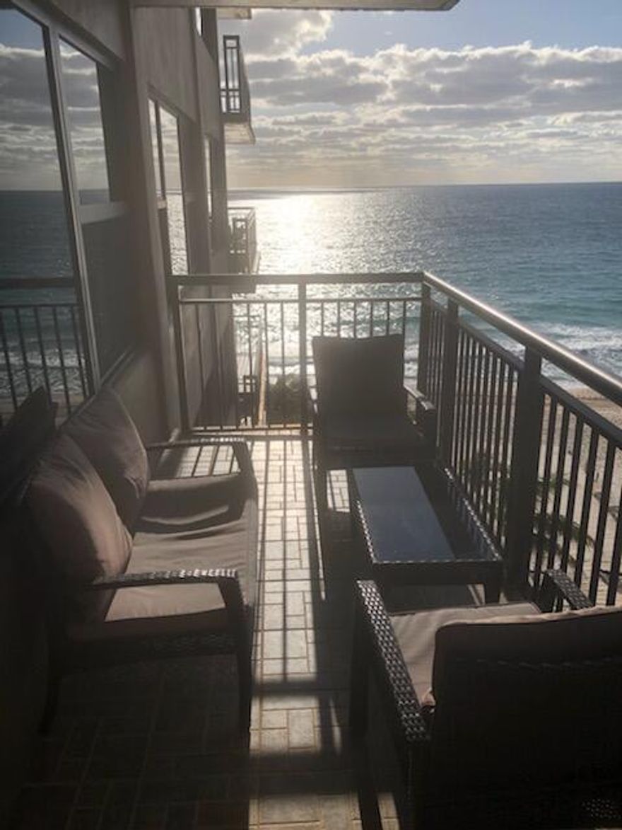 Immaculate 1 bedroom, 1 1/2 baths.  Great ocean views, open kitchen, tiled floors, remodeled bather, and SE facing balcony.  Tennis, bym, heated pool.  Secure building.  All amenities across the street including grocery store, dry cleaners, restaurants, etc.  Available for 8 months.