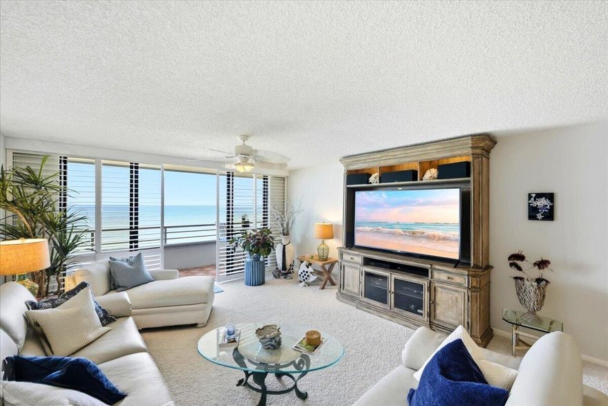 Opportunity knocks with this rare oceanfront gem in the coveted 4-stack at Miramar Royale Condominium.

This beautifully loved and meticulously maintained 6th-floor center unit offers sweeping, unobstructed direct ocean views from the main living areas and both bedrooms - a highly desirable layout. Wake to breathtaking Atlantic sunrises from two spacious bedrooms with true direct ocean frontage. The light-filled living space flows effortlessly to a private balcony where the sound of the waves and endless blue horizons become part of your everyday life. A move-in-ready coastal retreat in one of Jensen Beach's most sought-after oceanfront buildings. Residents enjoy private beach access and resort-style amenities in a secure, well-maintained community.
