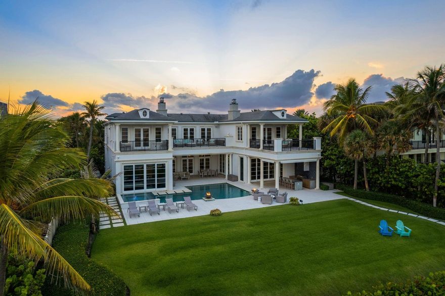 Welcome to 1001 Hillsboro Mile, an oceanfront estate on Florida's Magnificent Mile. This property offers ocean and intracoastal access, custom-built in 2015, with 12,640 sq ft of living area and 200 linear ft of Oceanfront and Intracoastal waterway combined. Enjoy the best of both worlds, with direct oceanfront access to a quiet beach and private deep-water dockage near the Hillsboro Inlet. Inside, find a timeless Palm Beach Georgian architecture with high-quality finishes, a faultless floorplan with almost 13,000 sq ft of air-conditioned areas. Expansive terraces and private balconies invite outdoor enjoyment. Features include a new media room, summer kitchen, HVAC systems, oceanfront pool, and landscaped grounds. Experience ultra-luxurious oceanfront living in South Florida!