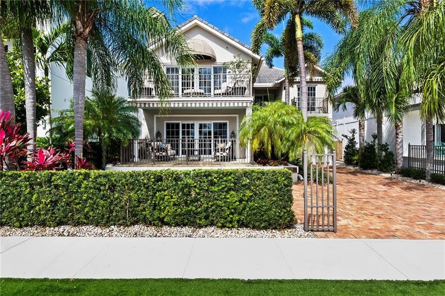 Located in the highly desirable community of Idlewyld, this spacious & meticulously maintained, 4 bed,5 bath, plus loft or possible 5th bedroom, waterfront home, offers fabulous direct views of the Intracoastal waterway & the ability to dock your boat(max 33') & jet skis directly across the street on your deeded dock. The private backyard has been completely renovated & includes; an outdoor theatre system, extensive outdoor lighting, lush landscaping. Updated kitchen w/new commercial grade appliances. All impact windows&doors. Lutron automated lighting system. New AC's. Idlewyld is a haven for all who enjoy living in a friendly community & walkability to our beaches & Las Olas. 24hr surveillance cameras, nightly patrol, & semi-gated! Don't miss out!