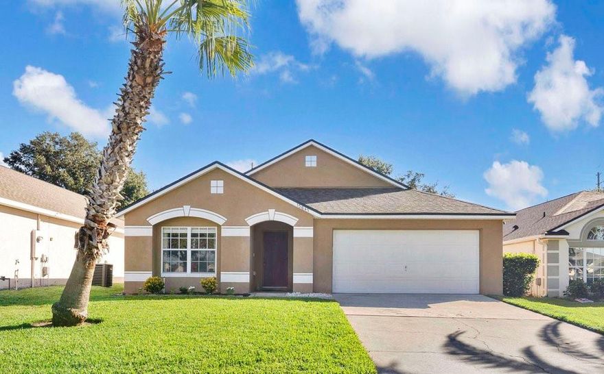 It's your turn to own a stunning pool home in the highly desirable gated community of Mission Park offering short-term and long-term rentals, Airbnb approval, no CDD and super low HOA. Perfect for investors or families seeking an immaculate primary residence, this 4-bed, 2-bath home has it all: 2021 roof, 2020 AC & Water Heater, brand new microwave, freshly painted interior and pool deck, fully fenced-in yard, soaring vaulted ceilings, Pergo flooring in all main living areas and ample amounts of natural light. The kitchen has no-spill countertops, a functional island, stainless-steel appliances and plenty of cabinet space. It is located only 10 miles from Disney and Southern Hill Farms while Lake Louisa State Park is only 5 minutes away. Come see this beautiful centrally located home today