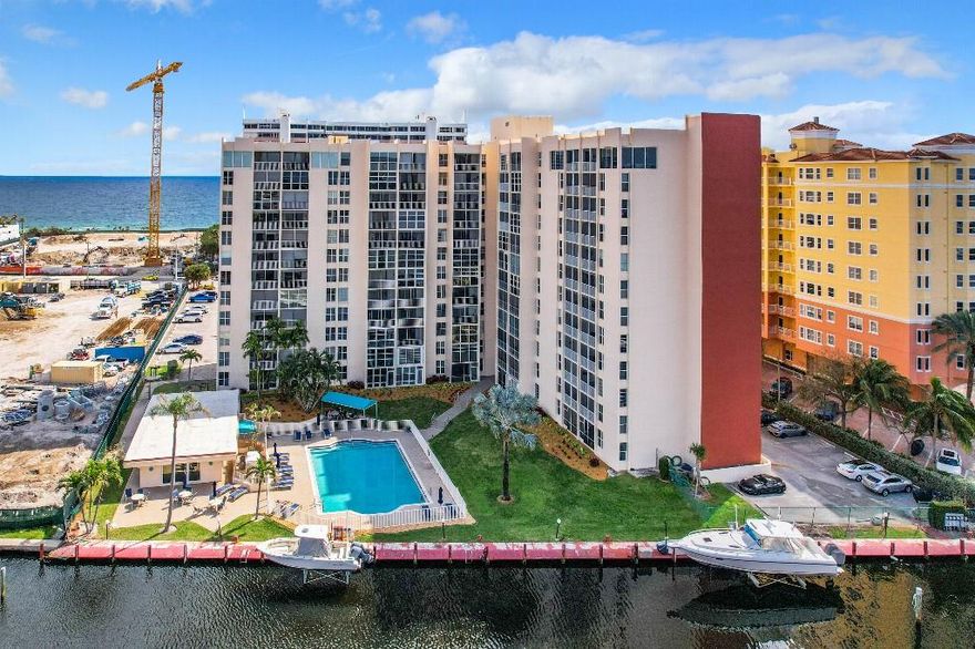 Fully furnished 2BR/2B condo. One of the best views in the building, Looking at the river and a magnificent future Ritz-Carlton residences marina under construction. New beautiful waterfront community pool with stylish landscaping. Boat dockage available for residents, ocean access with no fixed bridges! Open kitchen, beautiful flooring, walk in closet, screened balcony with electric hurricane shutters. Deeded access to El Mar private beach club with picnic and barbecue areas and a covered pavilion on one of the best beaches in south Florida. Delphi towers in an all-ages community allowing small pets, leasing is allowed up to four times a year. One assigned parking space with plenty of guest parking spaces. Community clubhouse and extra storage. Near of restaurants and shopping areas!