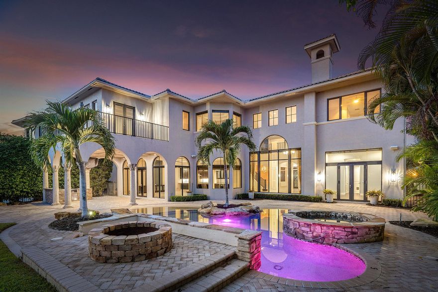 Wow! Stunning 6bed/5.5bath + Loft waterfront Estate located in one of the most prestigious communities of Boca Raton! Welcome to ''The Oaks'' - Notable finishes include highly polished marble flooring, custom designed moldings and designer appointments throughout! Natural Gas cooking and a chef's prep center island along with solid wood custom cabinetry and a walk in pantry and functional floor-plan. Enjoy the jaw dropping views of the beachfront pool and elevated spa! An outdoor entertainer's dream include a fabulous Summer Kitchen and tranquil views of the private and expansive lake! Whole House Nat Gas Generator! Immaculate Condition and a Must See!The Oaks has a Pro Shop, Restaurant, Spa, Incredible Fitness Gym & Pilates, manned gated community and Zoned for A-rated Schools!