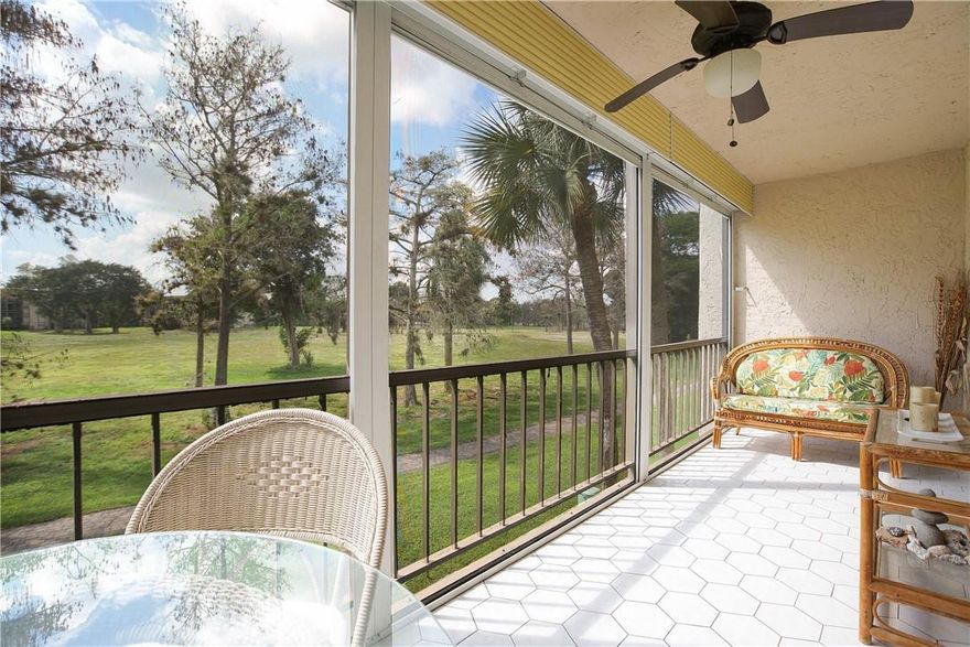 LOVELY FULLY FURNISHED APARTMENT WITH PEACEFUL VIEWS ON THE THE TREES AND LAWNS!  TILED THRUOUT!  KITCHEN UPGRADED AND OPENS OUT ONTO THE DINING ROOM!  LIGHT & BRIGHT!  ASSOCIAITON SAYS =55, 680 CREDIT, 20% DOWN, ANUAL INCOME OF $50,000.  INCLUDED IN MAINTENANCE IS CABLE TV PLUS INTNERNET!  WATER, PEST CONTROL, INSURANCE, AND CARD ENTRY AT GATE! NICE QUIET COMMUNITY!  YOU WILL LOVE LIVING HERE!